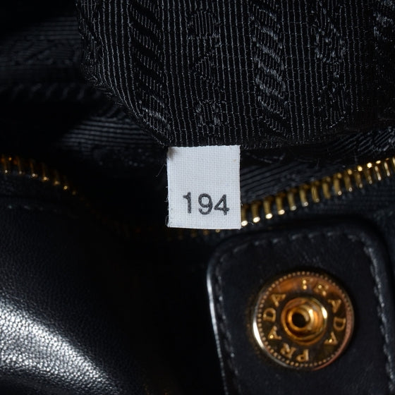 Prada Soft Calf Pleated Hobo Nero Black 7 of 11