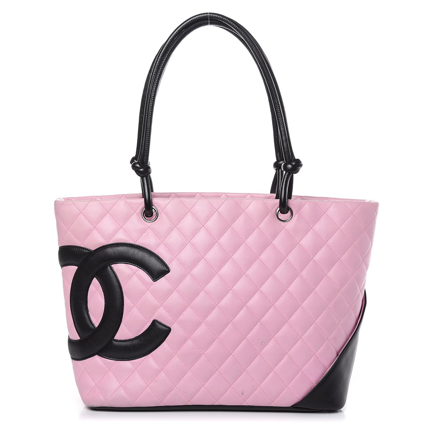 Chanel Calfskin Quilted Large Cambon Tote Pink Black 1 of 11