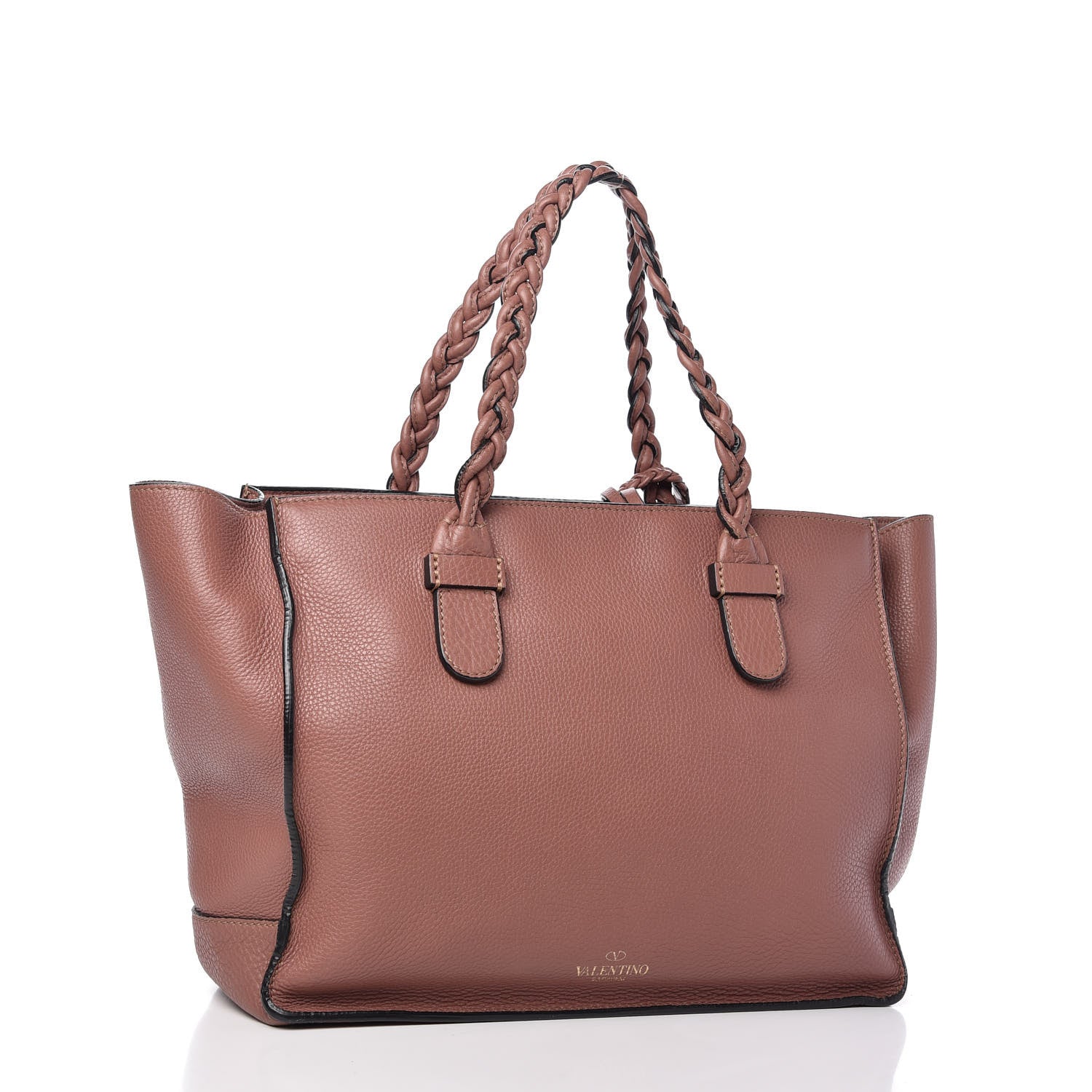 Valentino Garavani Grained Calfskin To Be Cool Tote Brownish 3 of 12