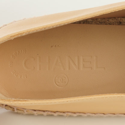 Chanel Lambskin CC Espadrilles 43 Beige Black 9 of 10