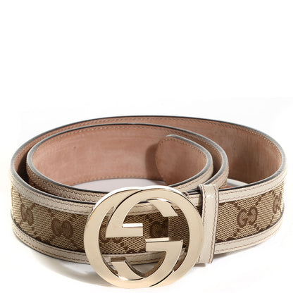 Gucci Monogram Interlocking G Belt 90 36 Off White 1 of 5