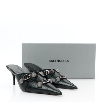 Balenciaga Agneau Arena Cagole 70mm Mules 36 Black 10 of 10