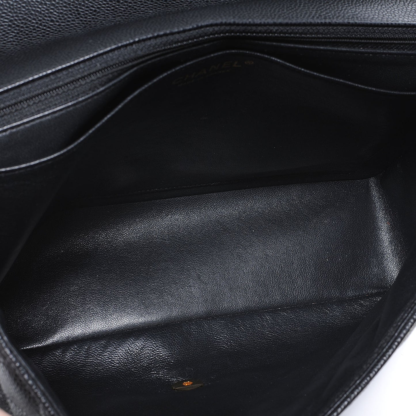 Caviar Maxi Single Flap Black