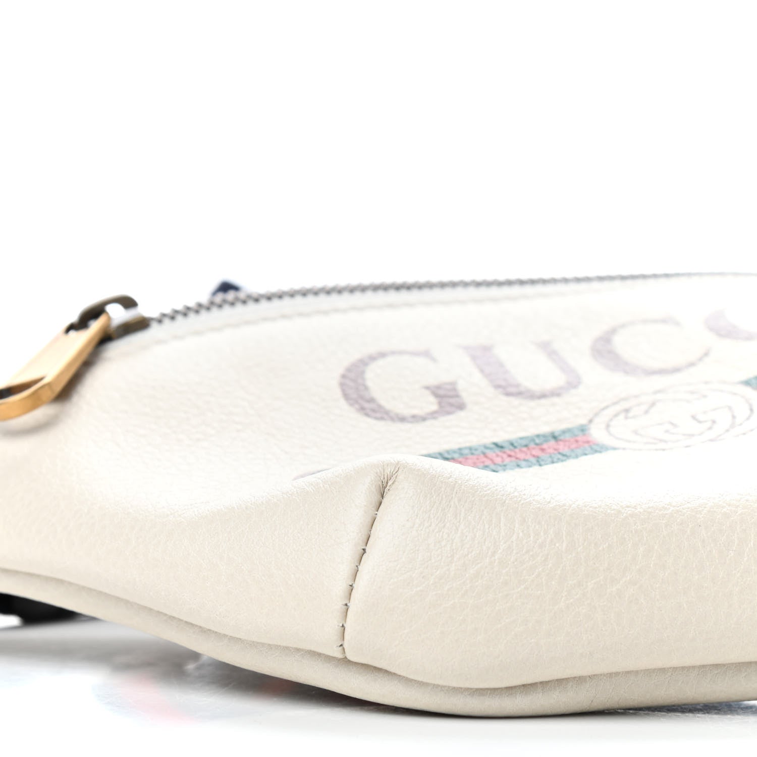 Gucci Grained Calfskin Small Logo Belt Bag White 6 of 9