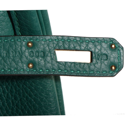 Hermes Taurillon Clemence Birkin 30 Malachite 9 of 19
