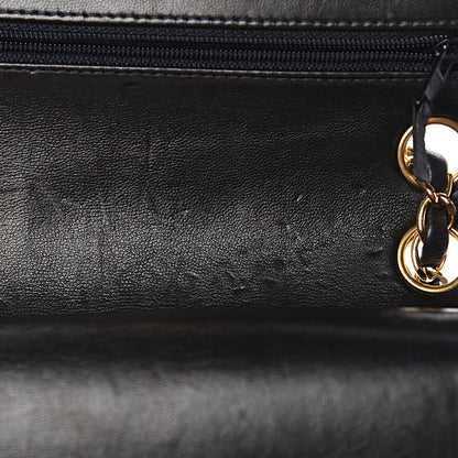 Chanel Lambskin Quilted Medium Double Flap Black 14 of 18
