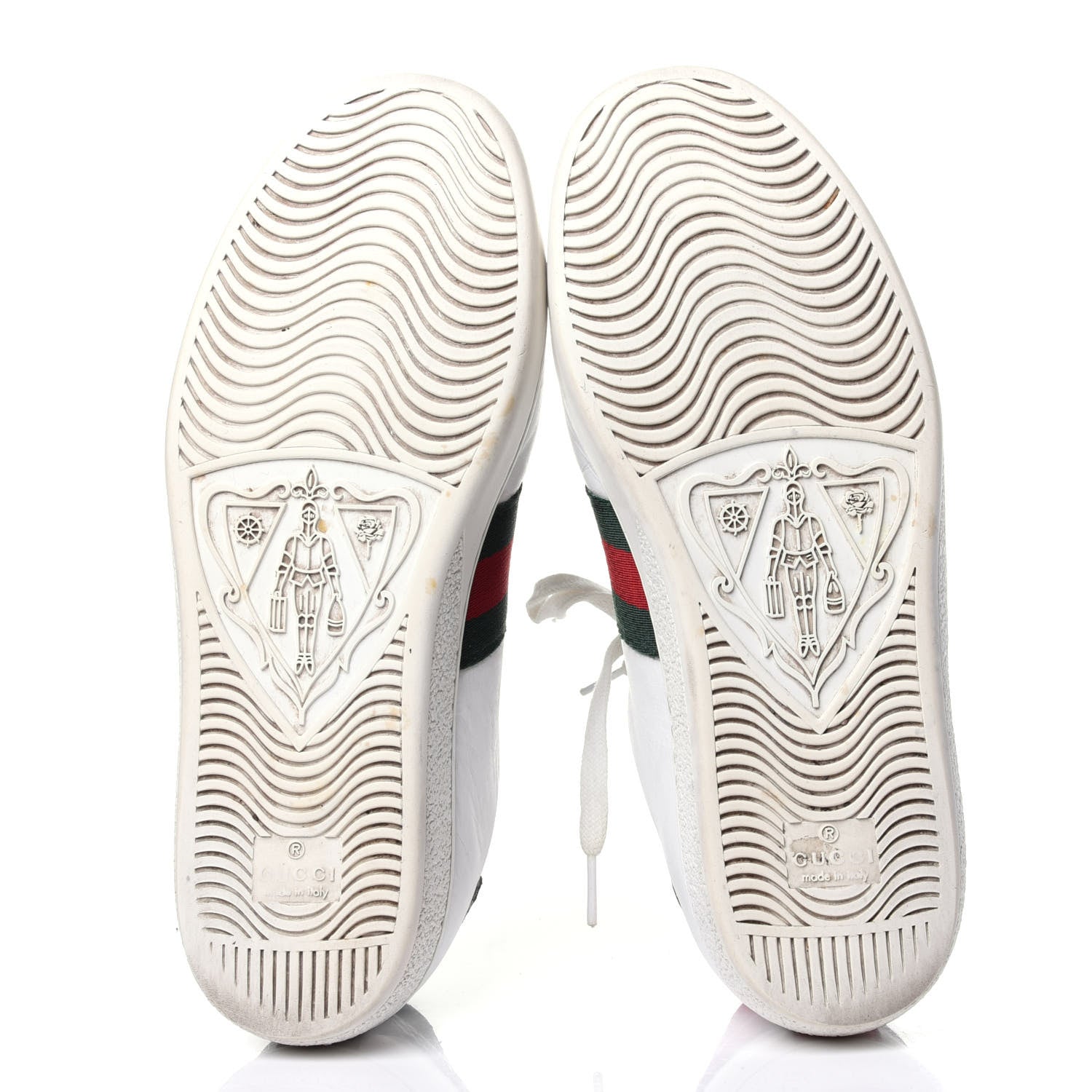 Gucci Calfskin Web Studded Arrow Ace Sneakers 36.5 White 7 of 12