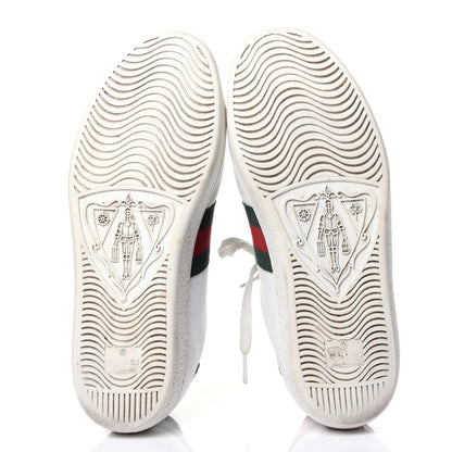 Gucci Calfskin Web Studded Arrow Ace Sneakers 36.5 White 7 of 12