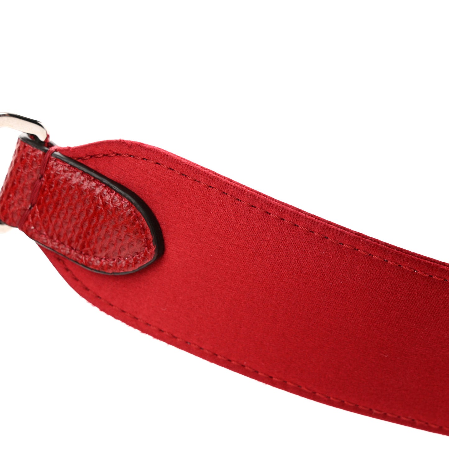 Satin Karung Crystal Baguette Rosso Scuro