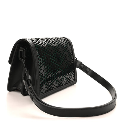 Louis Vuitton Patent Calfskin Monogram Lace Dauphine Mini Emerald Green 3 of 9