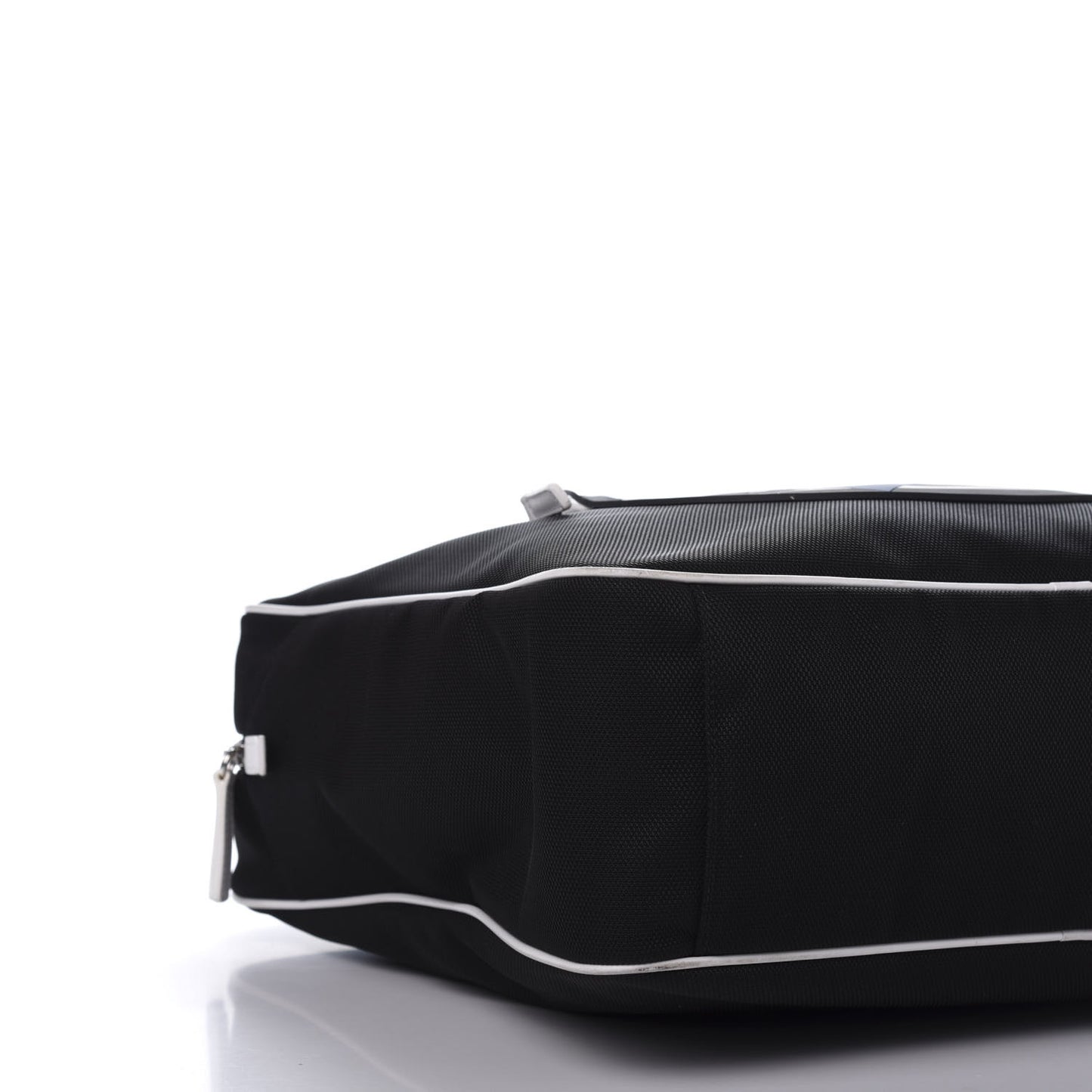 Canvas Rubber Airlines Large Zip Shopping Tote Black White Red