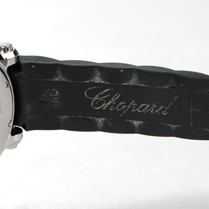 Chopard Stainless Steel Rubber 3 Diamond 36mm Happy Sport Quartz Watch Black 7 of 12