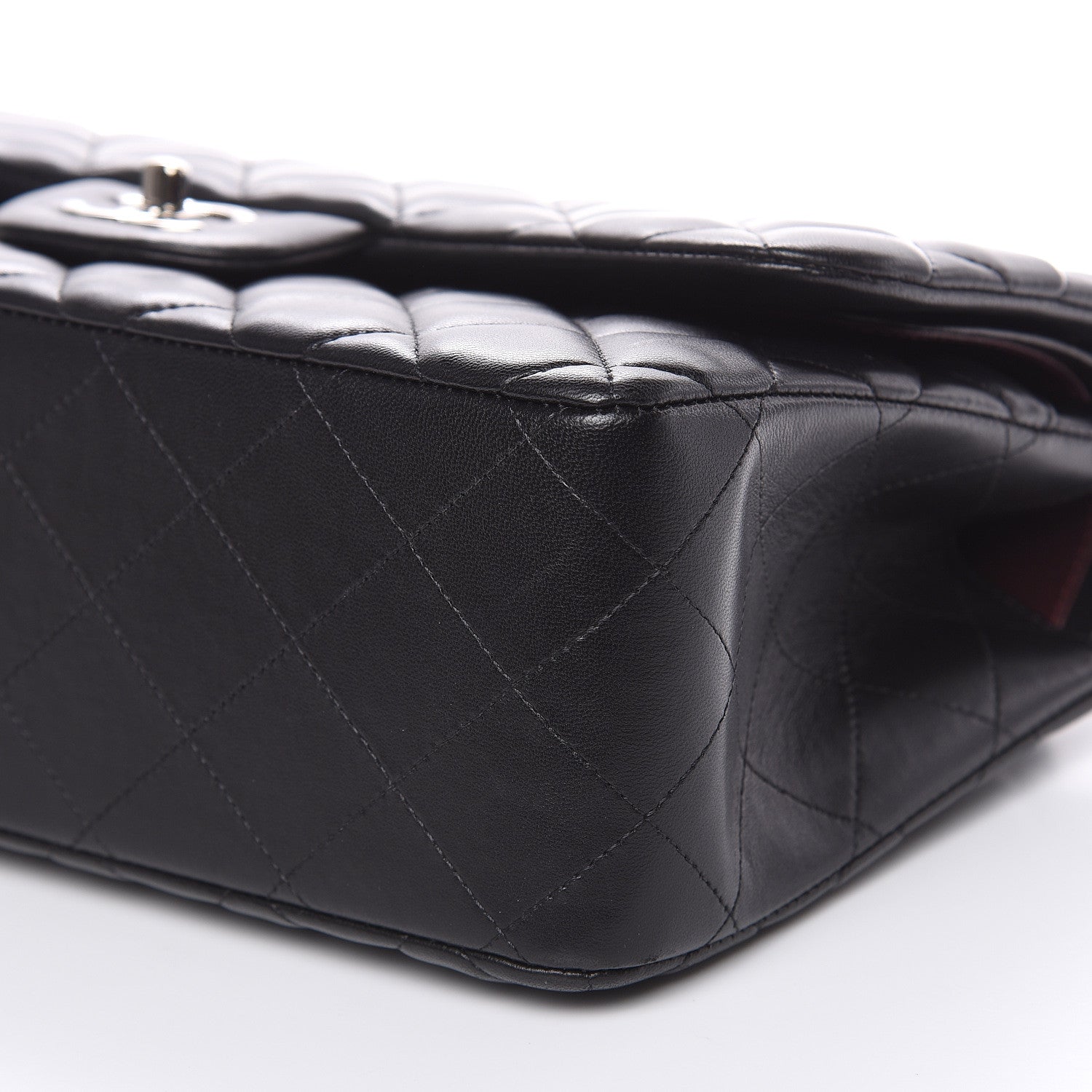 Chanel Lambskin Quilted Jumbo Double Flap Black 10 of 12