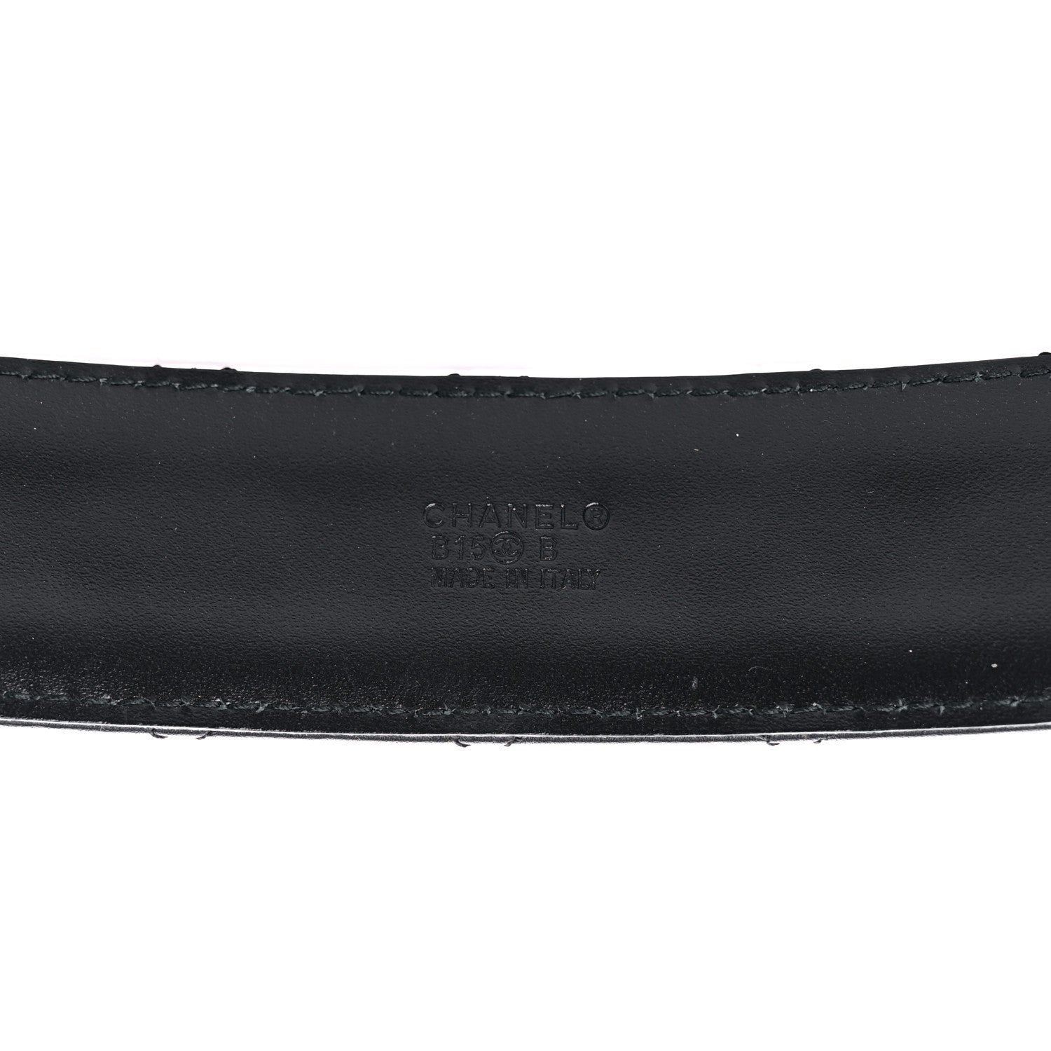 Chanel Lambskin Quilted Chain Square Buckle Belt 80 32 Black 4 of 6
