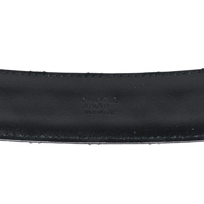 Chanel Lambskin Quilted Chain Square Buckle Belt 80 32 Black 4 of 6