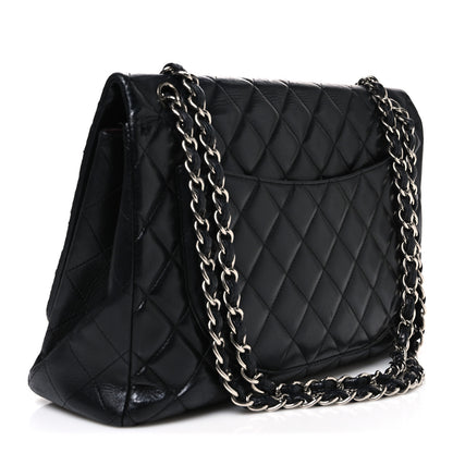 Chanel Lambskin Quilted Maxi Double Flap Black 3 of 11