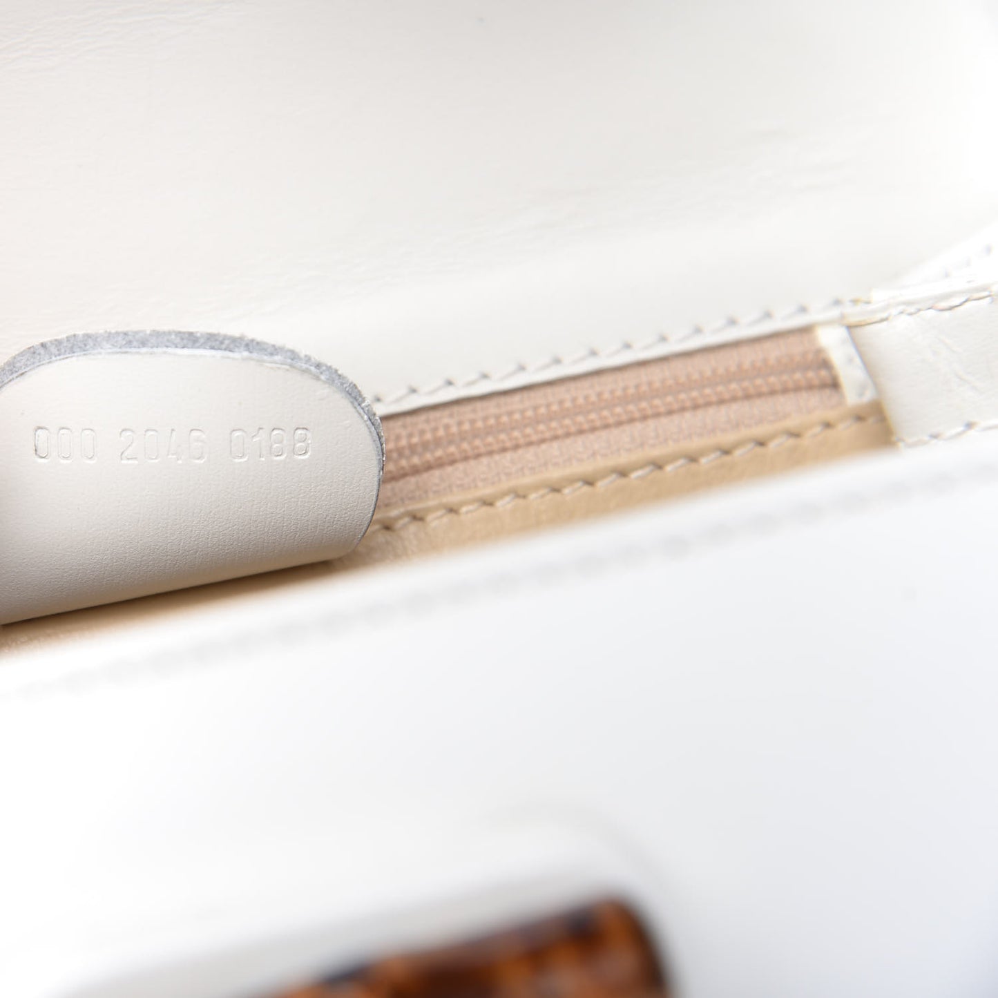 Calfskin Bamboo Top Handle Bag White