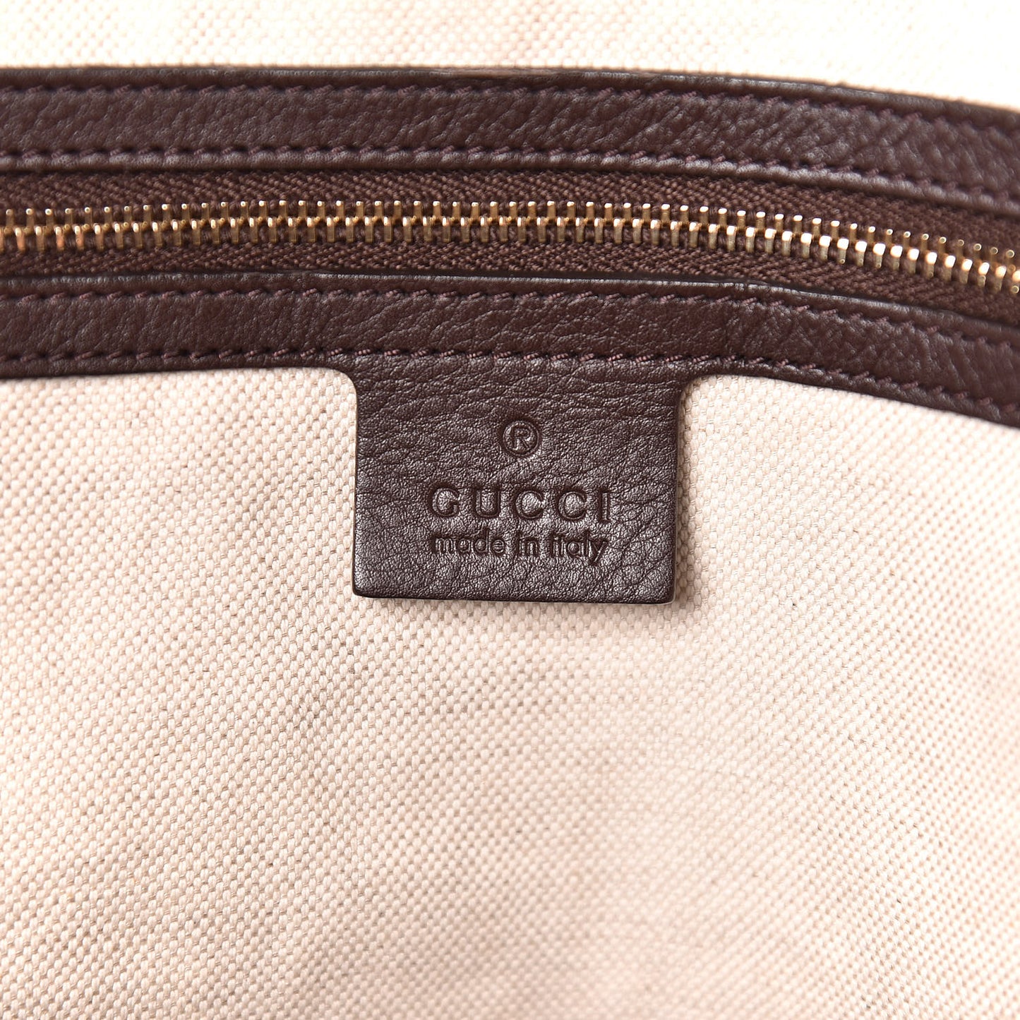 Guccissima Large Bree Foldover Tote Chocolate