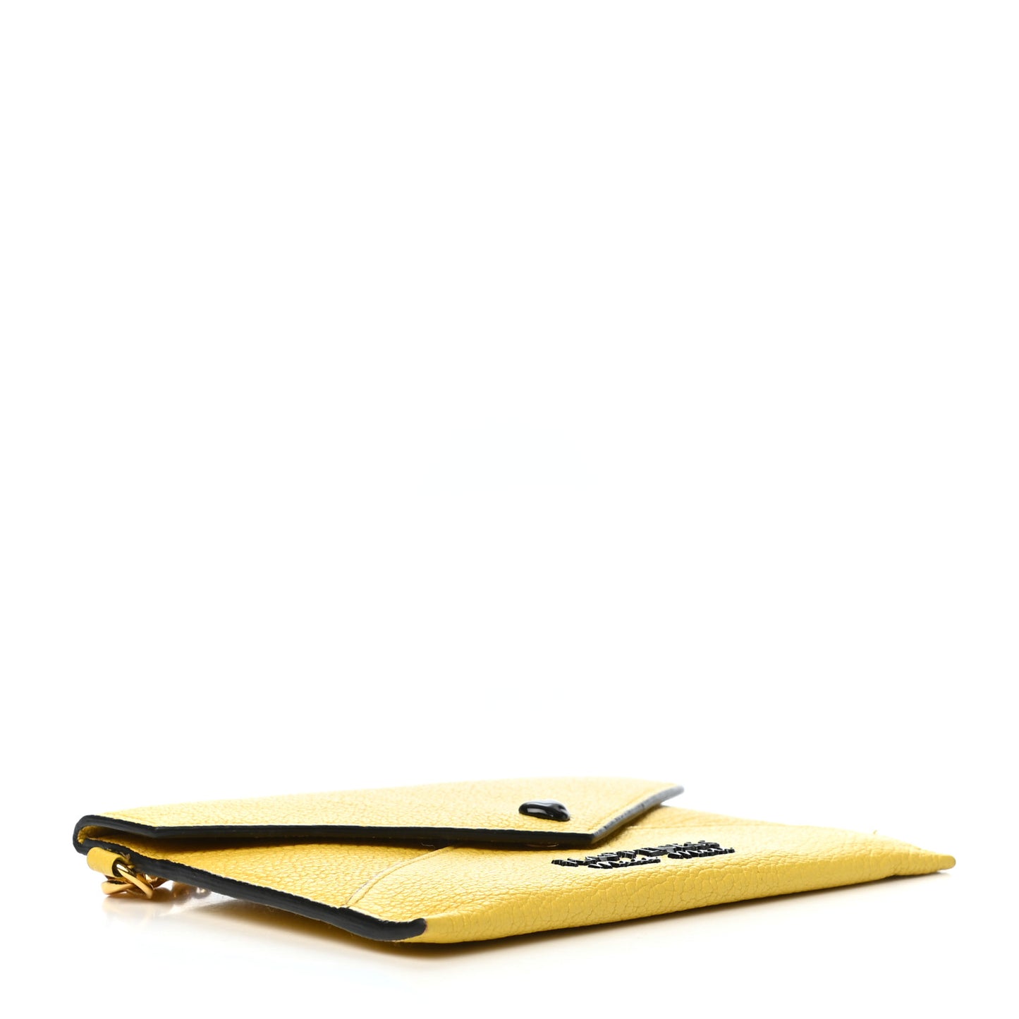 Goatskin Madras Forever Envelope Chain Pouch Yellow