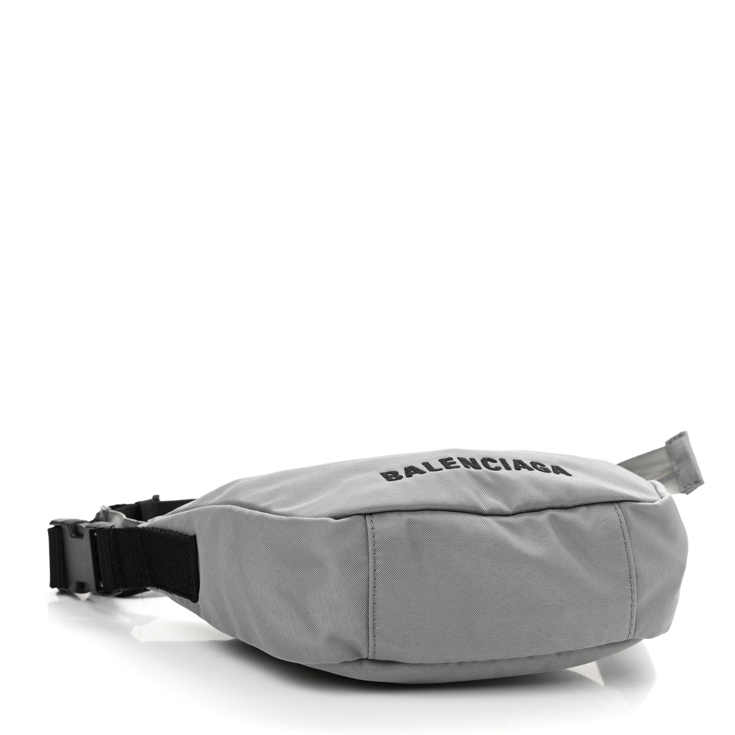 Recycled Sport Nylon Logo Embroidered Wheel Sling Bag Balenciaga Grey Black
