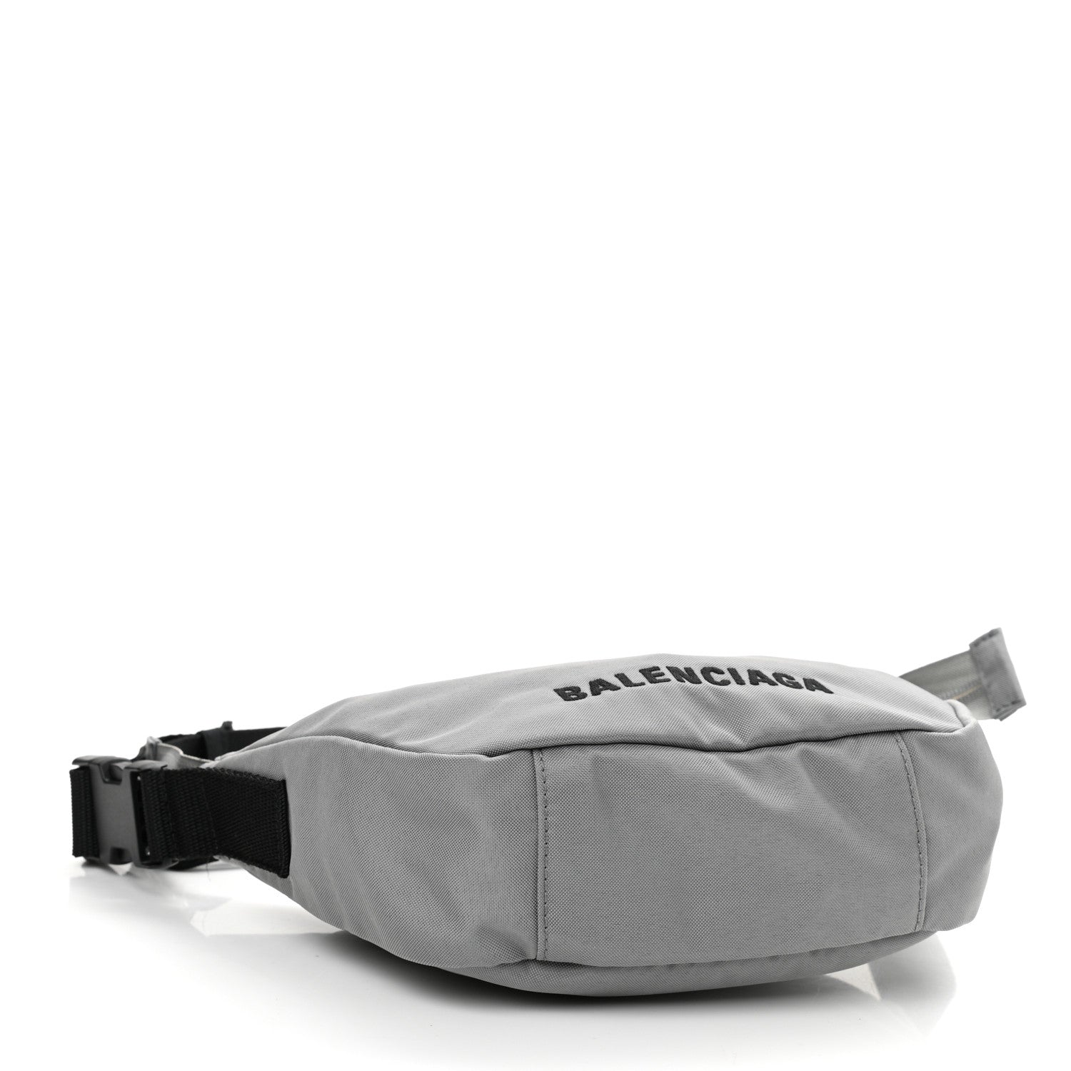 Balenciaga Recycled Sport Nylon Logo Embroidered Wheel Sling Bag Balenciaga Grey Black 3 of 8