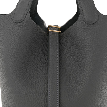 Hermes Taurillon Clemence Picotin Lock 18 PM Ardoise 8 of 11