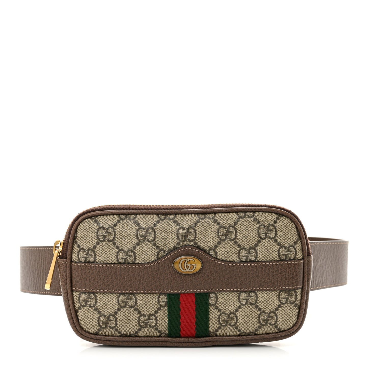 GG Supreme Monogram Ophidia Belted iPhone Case 85 34 Dark Brown
