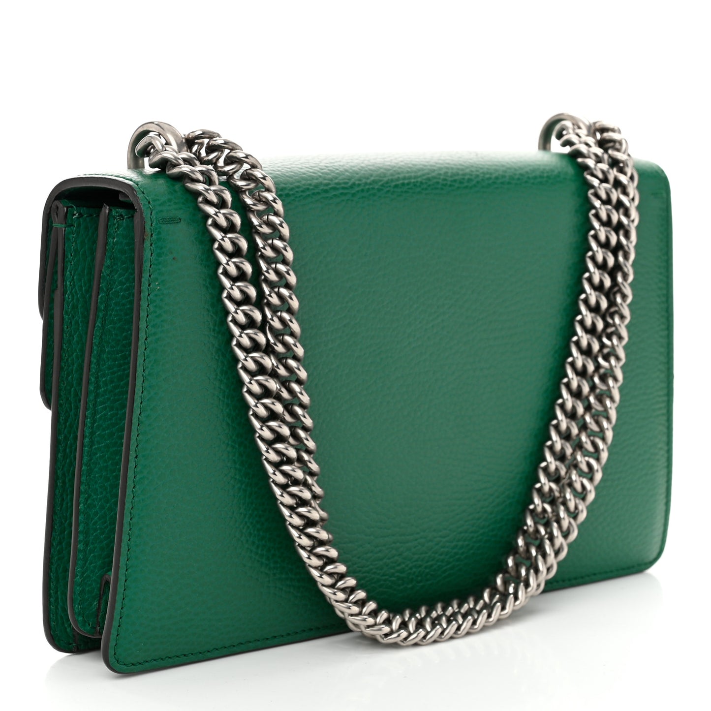 Pebbled Calfskin Small Dionysus Shoulder Bag Emerald