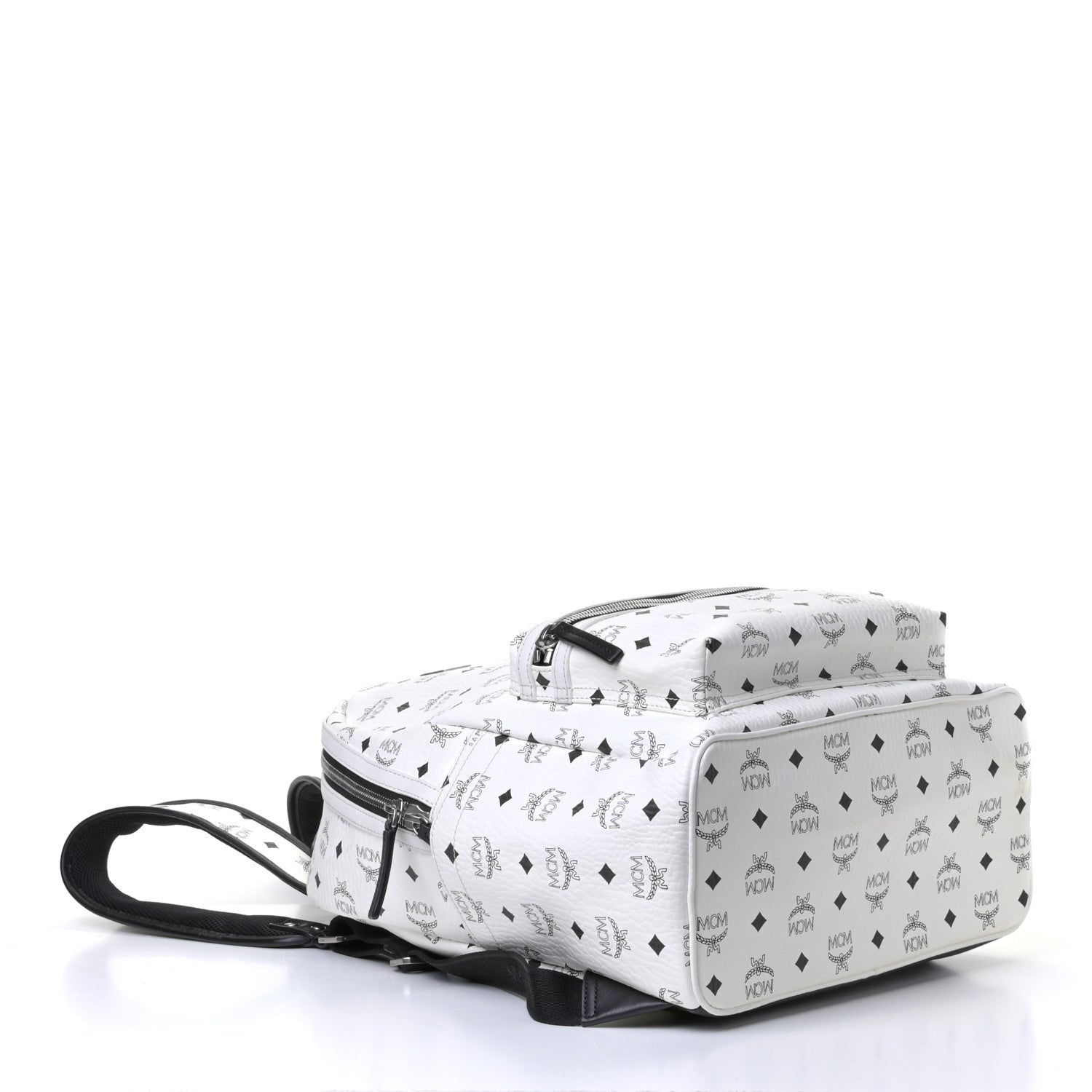 MCM Visetos Medium Stark Backpack White 3 of 4