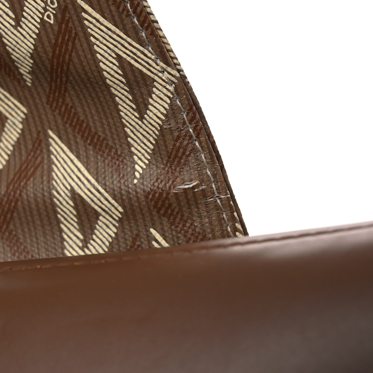 Christian Dior Coated Canvas CD Diamond Printed Mens Saddle Bag Coffee 12 of 12