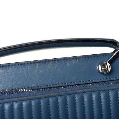 Fendi Shiny Nappa Trapuntata Small DotCom Click Top Handle Chain Satchel Blue 9 of 9