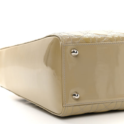 Christian Dior Patent Cannage Large Lady Dior Beige 8 of 11