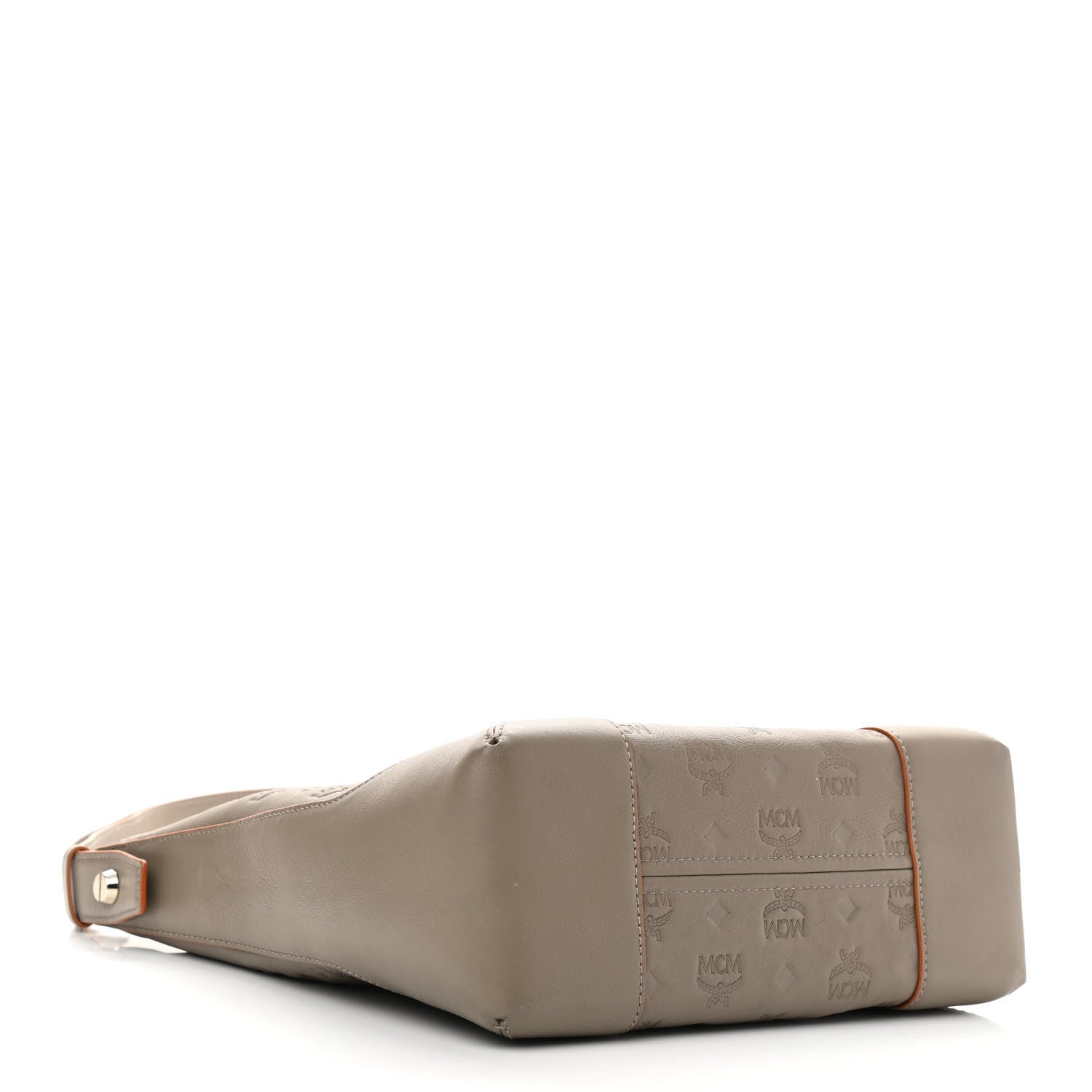 MCM Calfskin Ottomar Monogram Medium Klara Hobo Grey 4 of 10