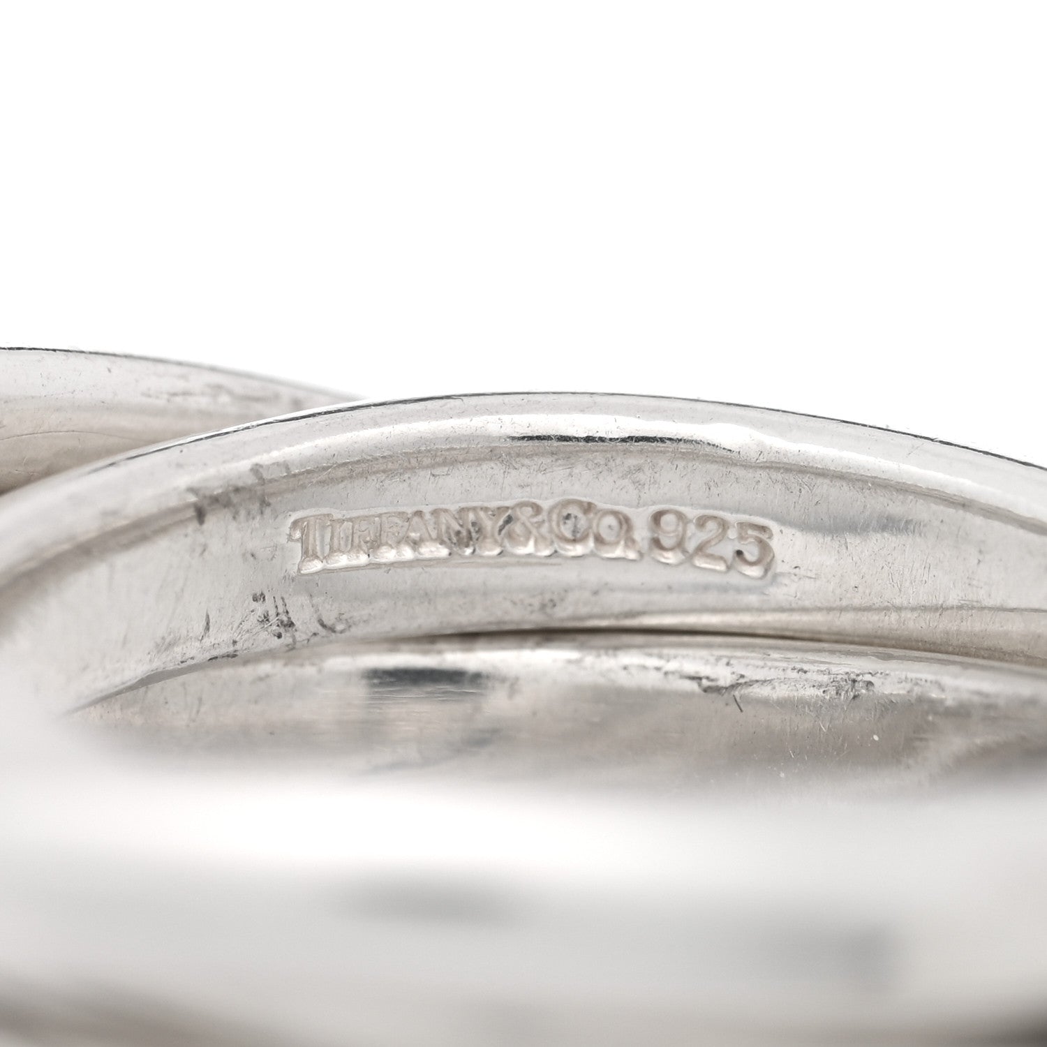 Tiffany Sterling Silver Interlocking Ring 49 5 4 of 4