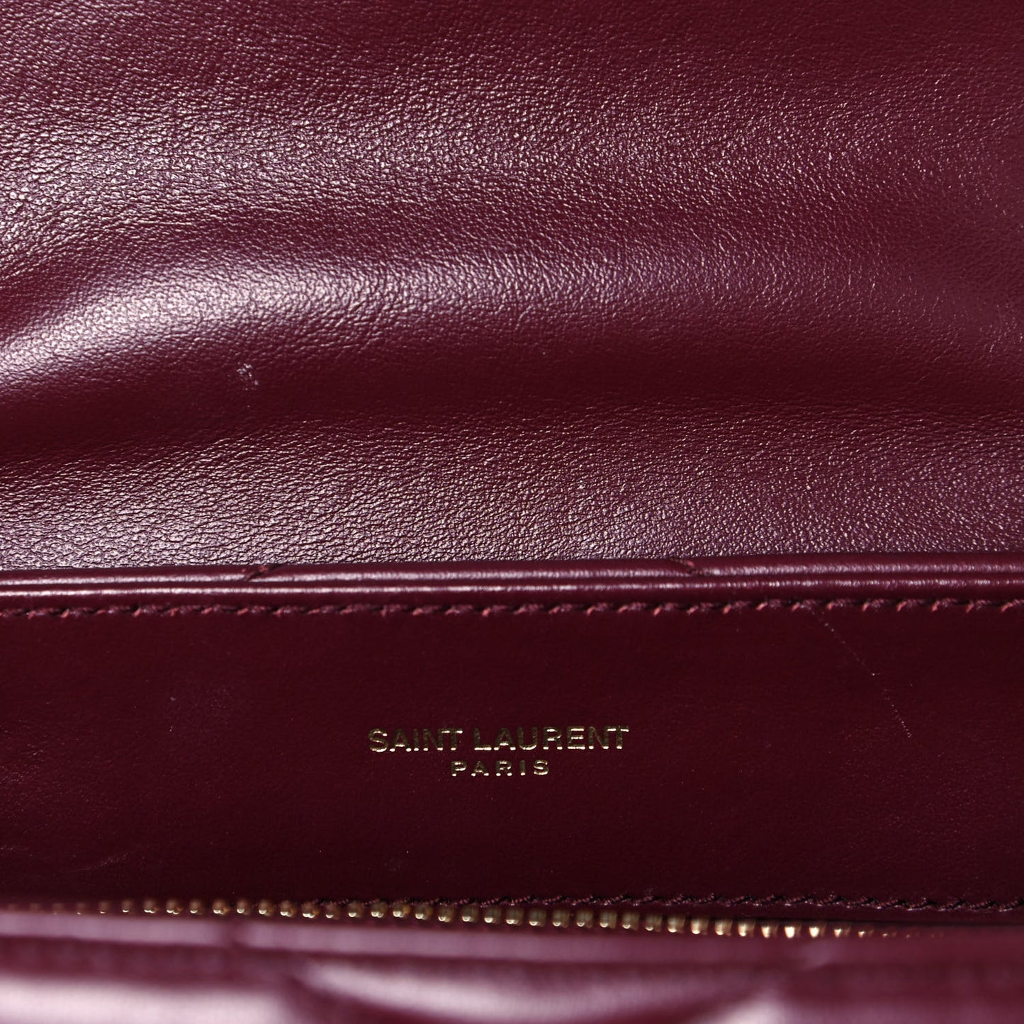 Calfskin Y Quilted Monogram Small Loulou Chain Satchel Dark Legion Red