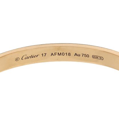 Cartier 18K Yellow Gold LOVE Cuff Bracelet 17 3 of 3