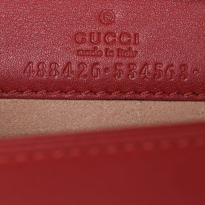 Gucci Calfskin Matelasse GG Marmont Mini Bag Hibiscus Red 6 of 8