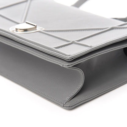 Christian Dior Grained Calfskin Medium Diorama Flap Bag Gris 8 of 10