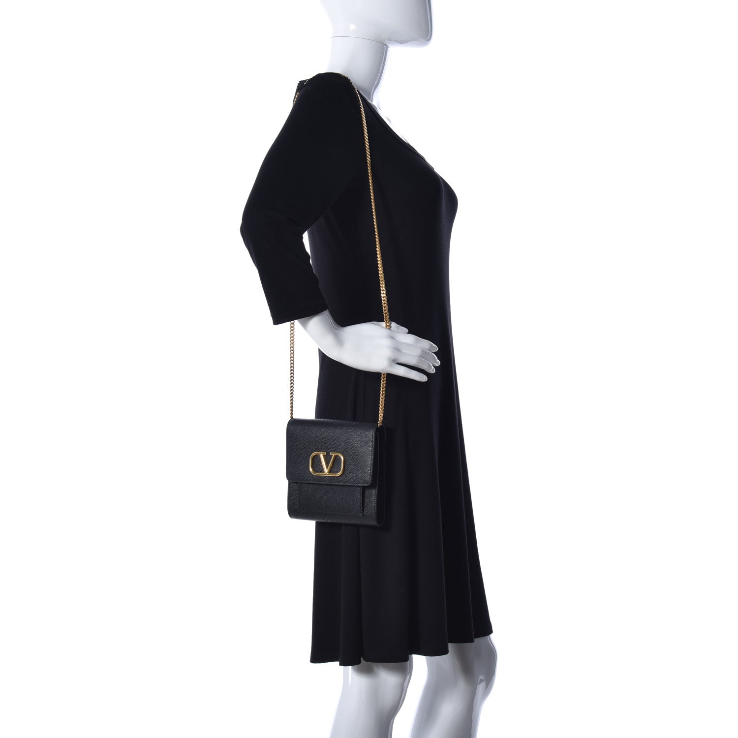 Valentino Garavani Calfskin VLogo Crossbody Bag Black 2 of 13