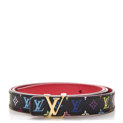 Louis Vuitton Monogram Multicolor LV Initiales Belt 80 32 Noir Grenade 1 of 6