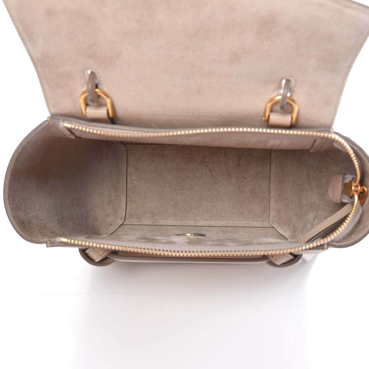 Grained Calfskin Nano Belt Bag Light Taupe