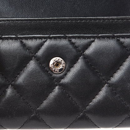 Chanel Lambskin Quilted Flap Card Holder Black 8 of 9