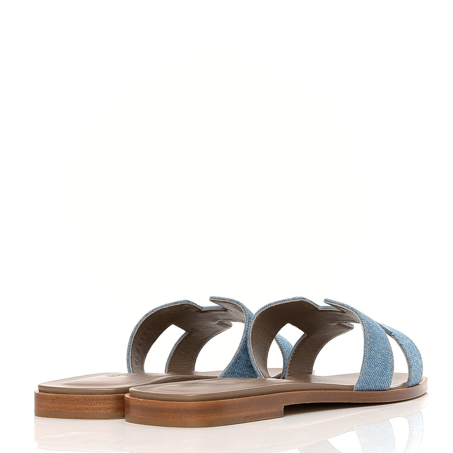 Denim Canvas Oran Sandals 39 Bleu Clair