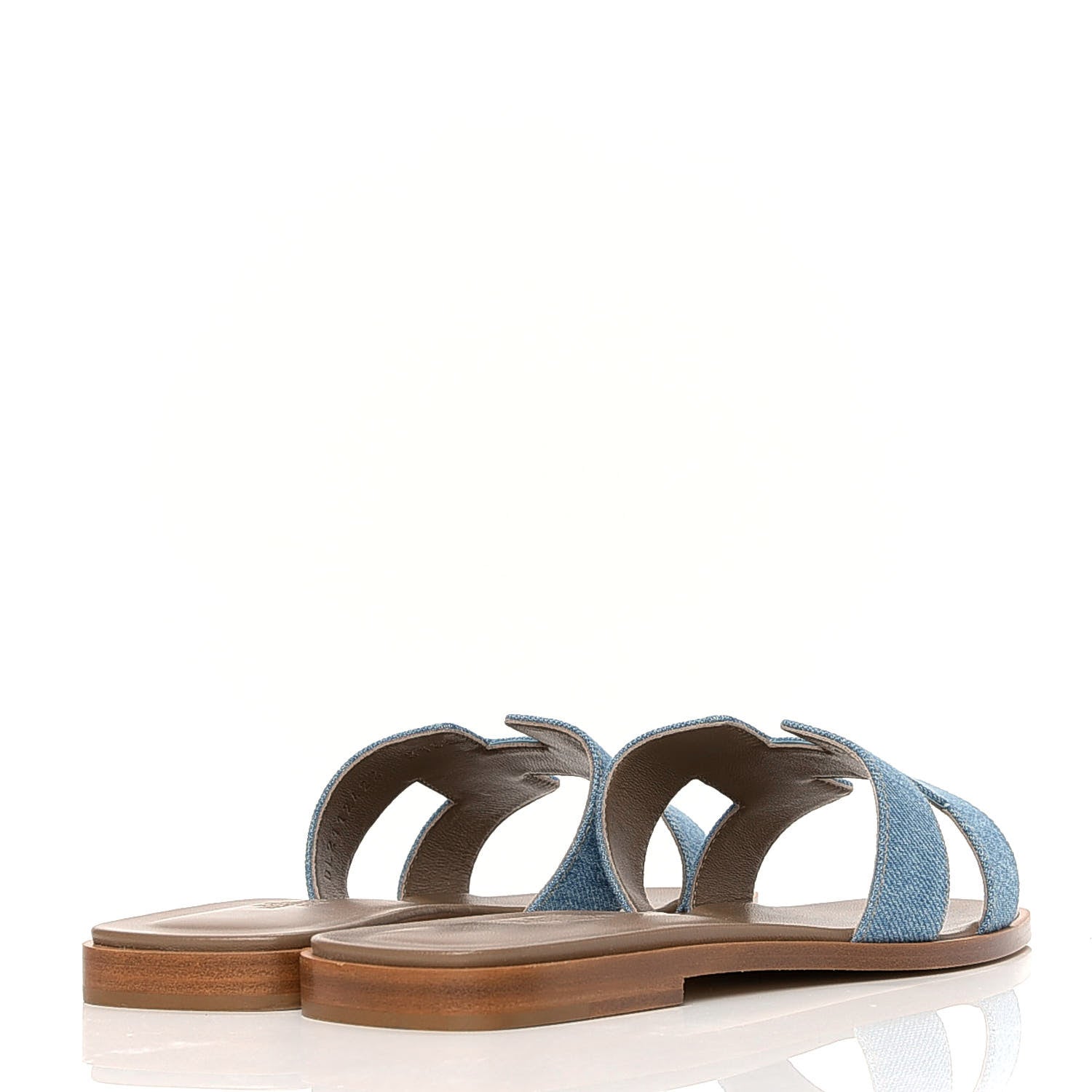 Hermes Denim Canvas Oran Sandals 39 Bleu Clair 4 of 9