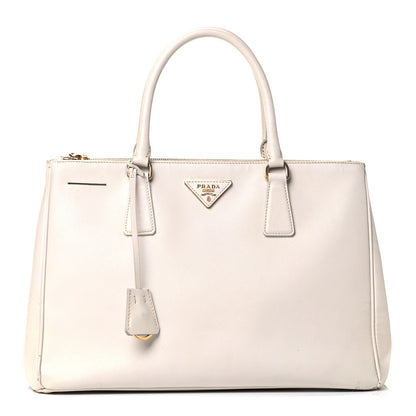 Prada Saffiano Medium Galleria Double Zip Tote Talco 1 of 6