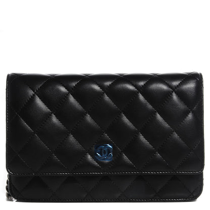 Chanel Lambskin Quilted Wallet on Chain WOC Black 1 of 9
