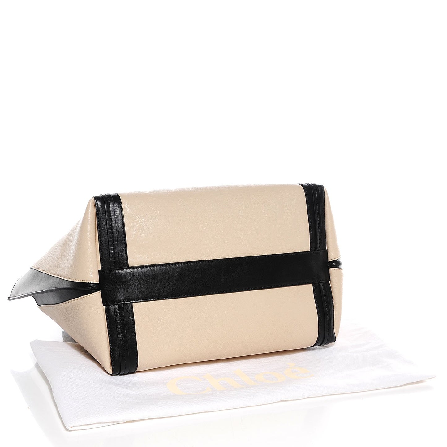 Sheepskin Small Alison East West Tote Husky White