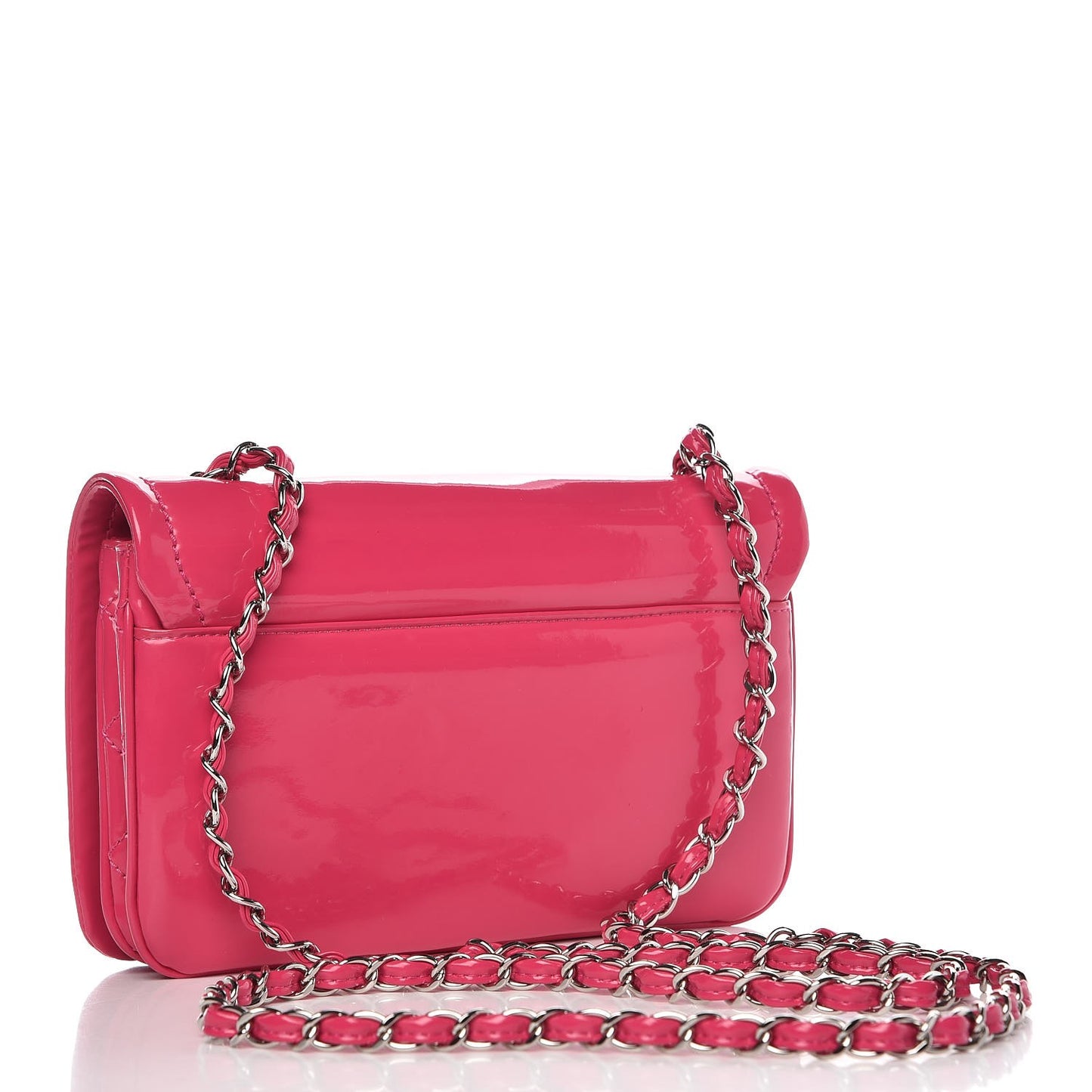 Vinyl Small Lipstick Flap Fuchsia