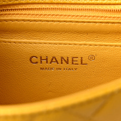 Chanel Caviar Quilted Mini Square Flap Yellow 6 of 13