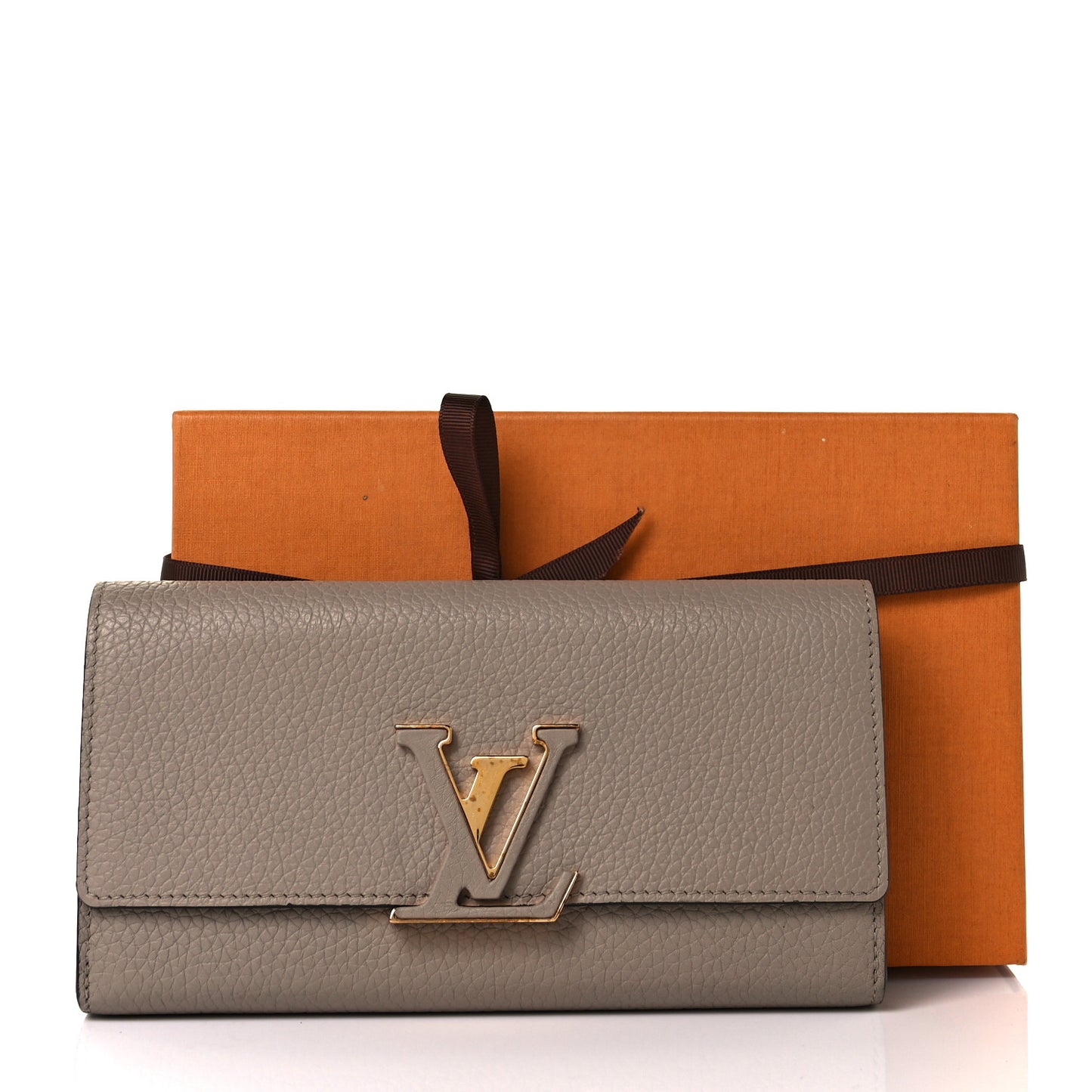 Taurillon Capucines Wallet Galet